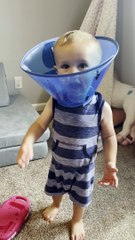 Biting Toddler Given Cone of Shame