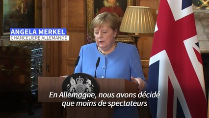 Euro et Covid-19: Merkel "préoccupée" par la foule pour les phases finales