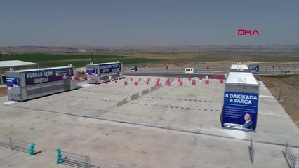 Gölbaşı'ndaki modern hayvan pazarında kurbanlıklar satışa çıktı