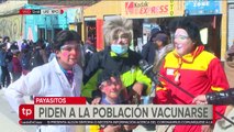 Con alegría y entusiasmo, payasitos en La Paz reciben su vacuna contra el Covid-19