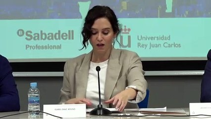 Díaz Ayuso valora los últimos datos del paro