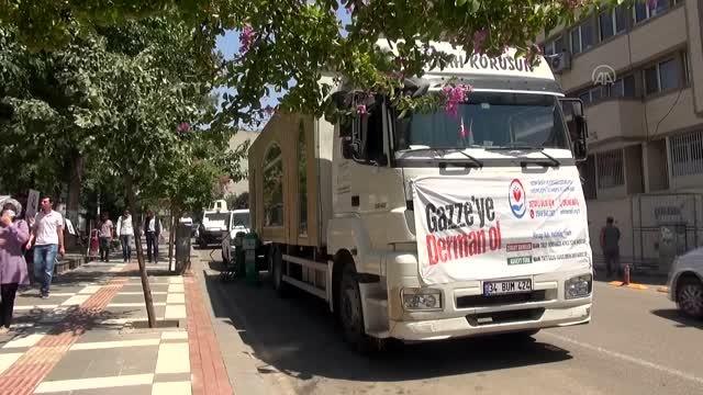 ŞANLIURFA - Mescid-i Aksa maketinin yer aldığı Minia Kudüs tırı Şanlıurfa'da