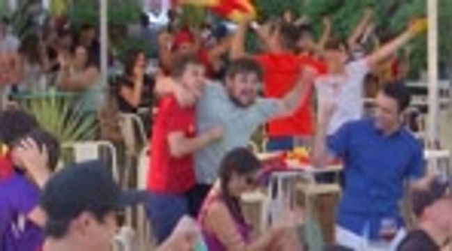 Quarts - Les supporters espagnols en liesse