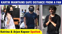Kartik Avoids Getting Close To A Fan, Katrina Kaif & Arjun Kapoor Visit Ramesh Taurani's Office