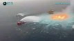 Footage Gas pipeline caught Fire in Gulf Mexico | like Hell on the Seas