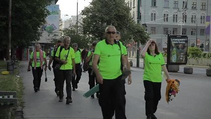 SARAYBOSNA - Barış Yürüyüşü'ne katılacak gönüllüler Saraybosna'dan yola çıktı