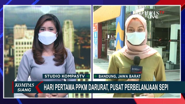 PPKM Darurat, Sejumlah Ruas Jalan dan Pusat Perbelanjaan di Bandung Terpantau Sepi