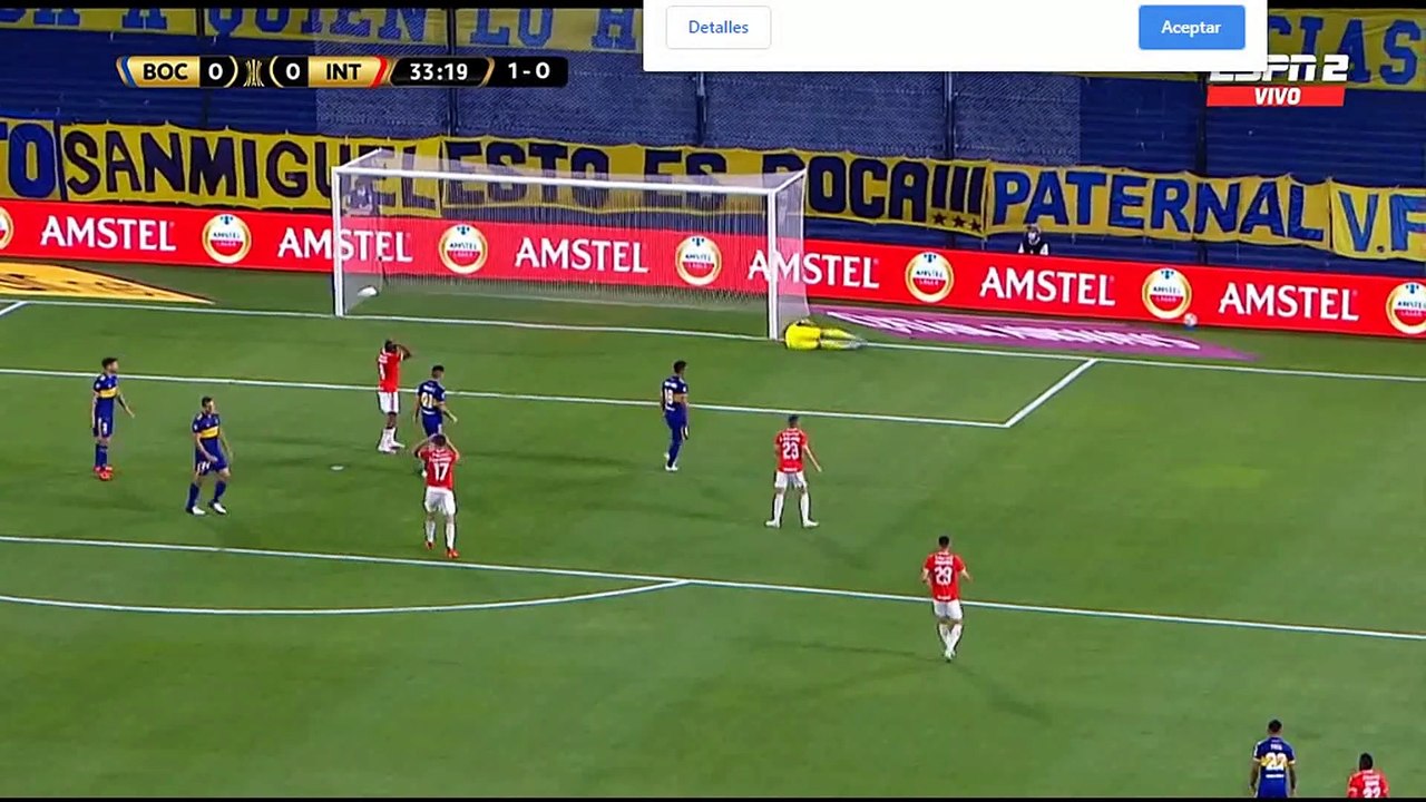 Copa Libertadores 2020:  Boca 1 - 0 Internacional (Primer Tiempo) en La Bombonera Por ESPN2