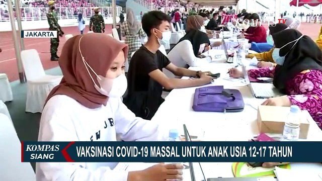 Pantauan Pelaksanaan Vaksinasi Covid-19 Massal untuk Anak Usia 12-17 Tahun di GBK