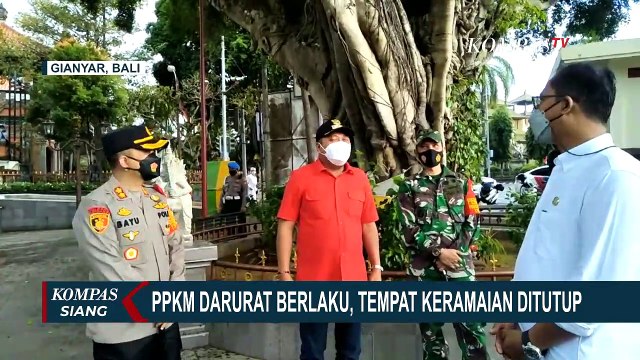 PPKM Darurat, Alun-Alun Gianyar dan Sejumlah Tempat Keramaian di Bali Ditutup