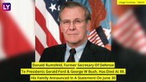 Donald Rumsfeld, US Secretary Of Defense During Afghan And Iraq Invasion, Dies Aged 88