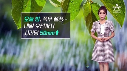 [날씨]토 밤~일 오전 폭포수 같은 장맛비