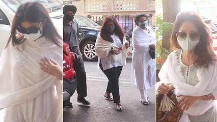 Video herunterladen: Mandira Bedi's Kids And Parents Arrive For Raj Kaushal's Prayer Meet