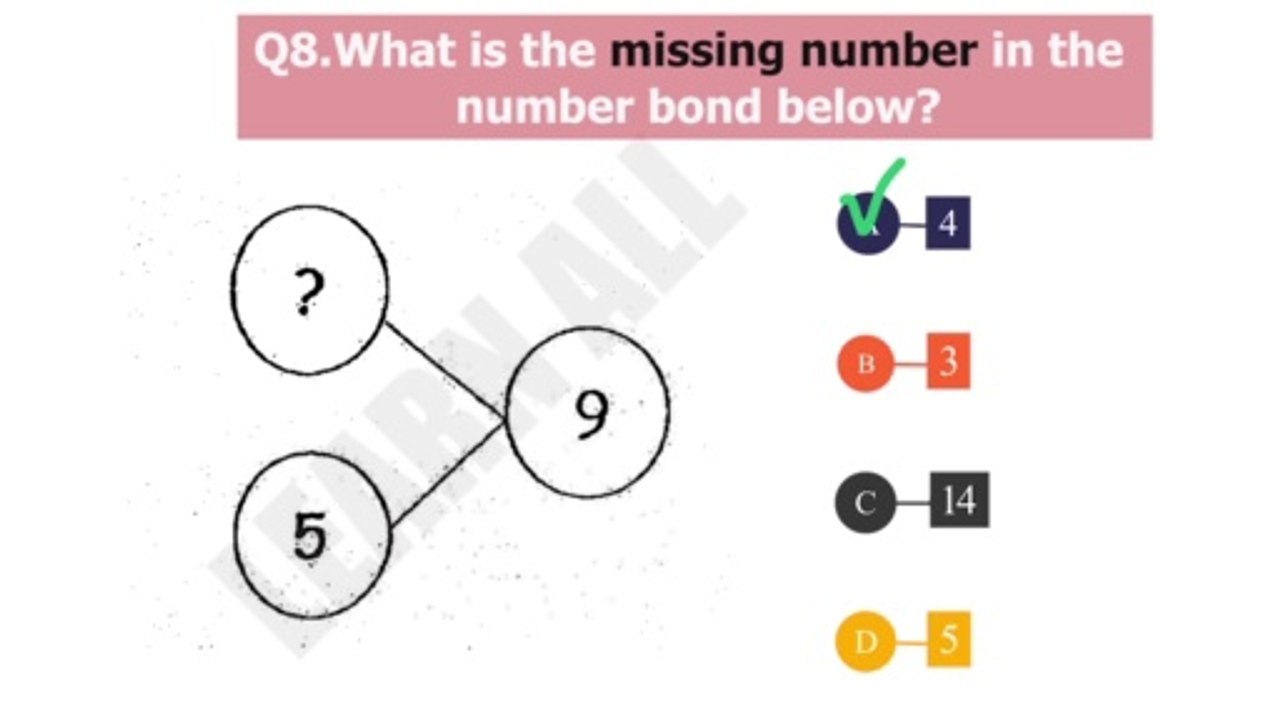 MCQ test for class-1 & 2 students #kidsmaths #Educationvideos #Maths #learnall  #MCQtest
