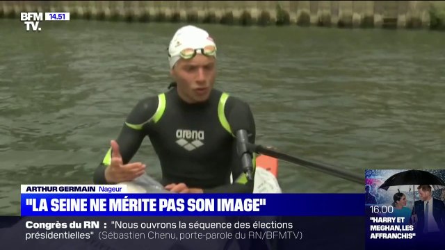 La Seine ne mérite pas l'image qu'on lui donne : le fils d'Anne Hidalgo, Arthur Germain, remonte la Seine à la nage