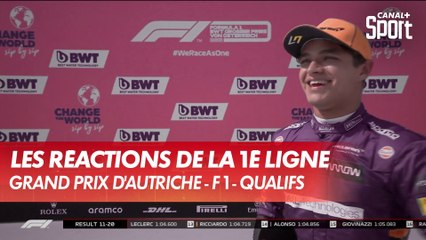 Les réactions des 3 premiers sur la grille après les qualifications