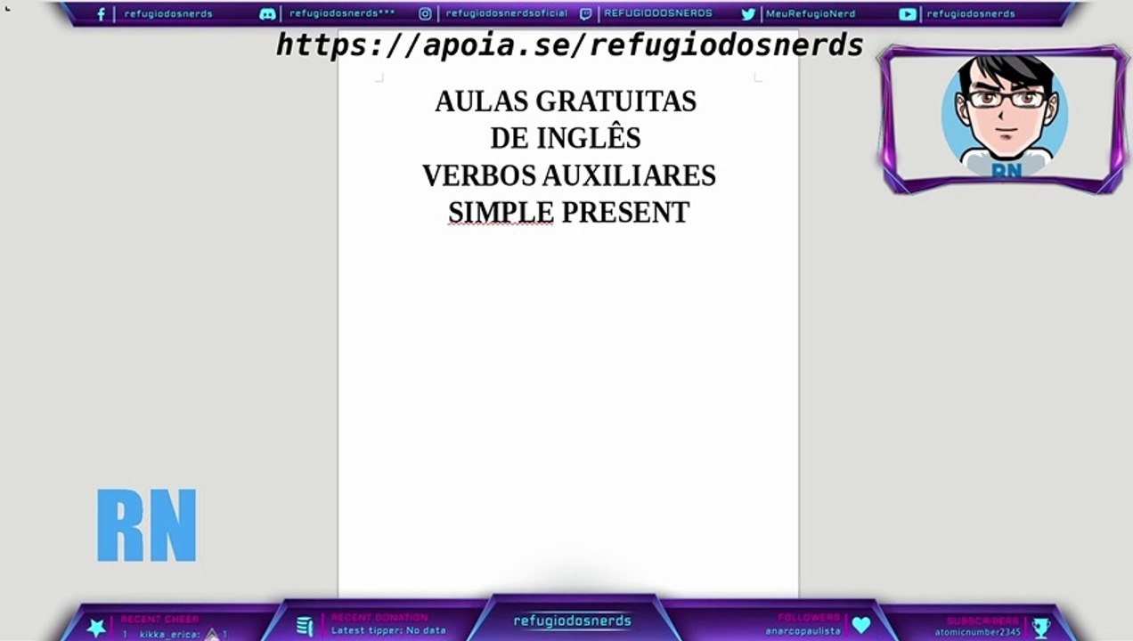 AULAS GRATUITAS DE INGLÊS - VERBOS AUXILIARES - SIMPLE PRESENT