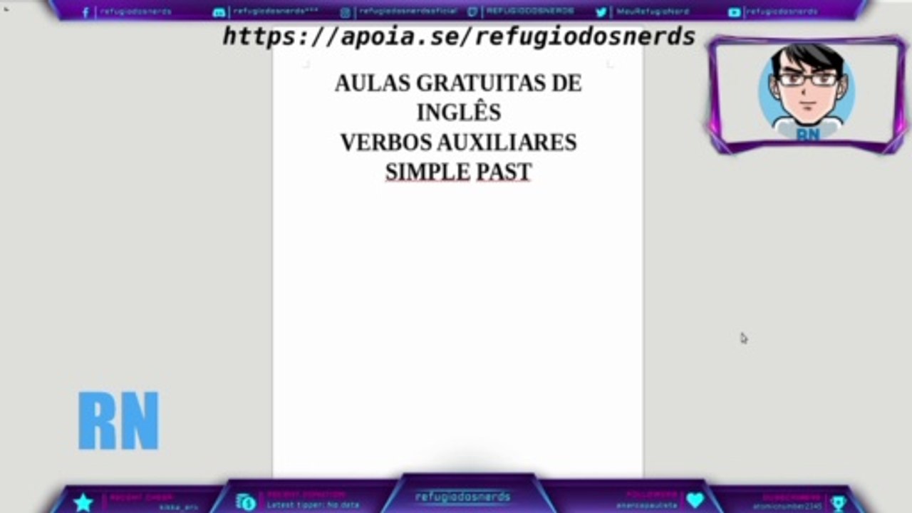 AULAS GRATUITAS DE INGLÊS - VERBOS AUXILIARES - SIMPLE PAST