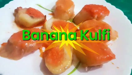 Download Video: Stuff Banana Kulfi I केला कुल्फी बनाने का तरीका I How to make Banana Kulfi I Banana Stuffed Kulfi Recipe  by Safina Kitchen