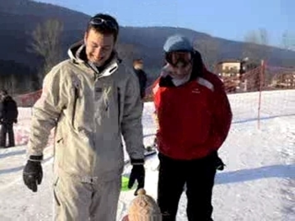 Emma tire sa luge