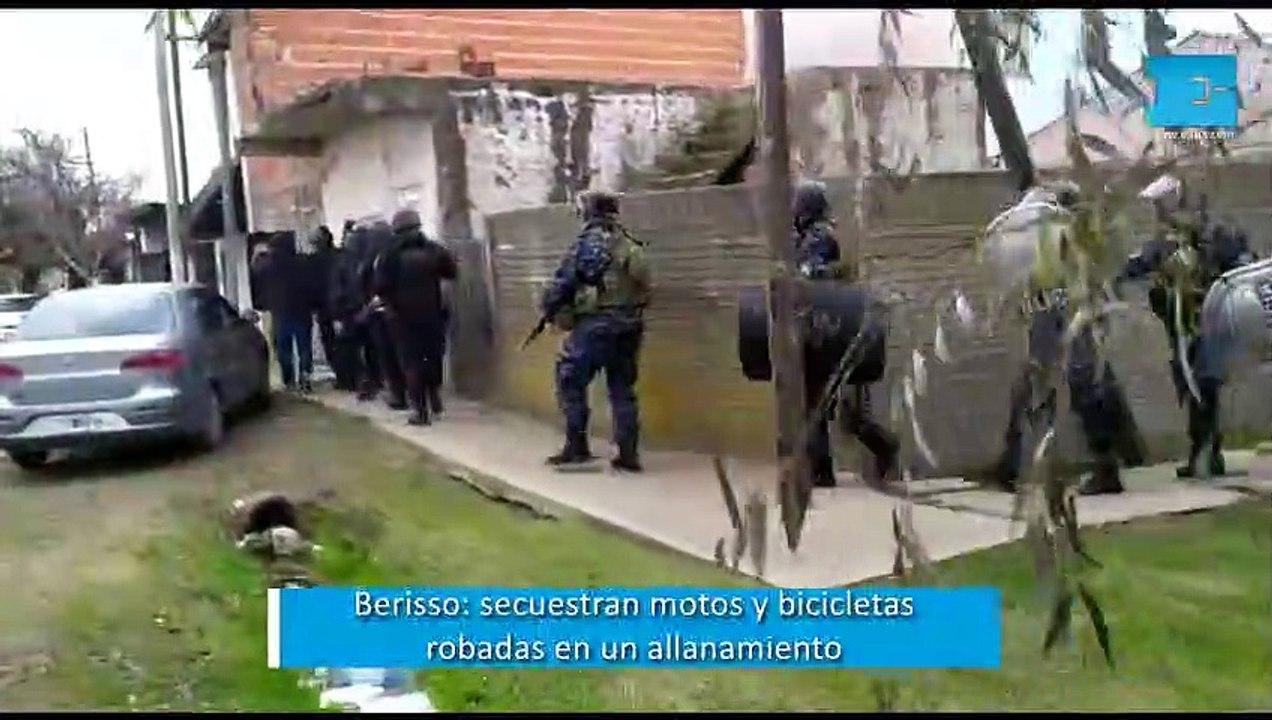 Berisso: secuestran motos y bicicletas robadas en un allanamiento