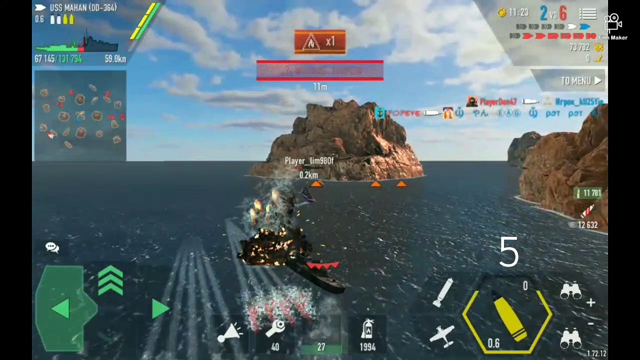 BATTLE OF WARSHIPS , WORLD WAR II , FULL 10 VERSION  USS MAHAN  VS IJN SHIMAKAZE