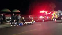Homem fratura a perna em colisão entre moto e carro na Rua Manaus, no Bairro Cancelli