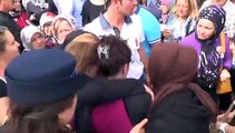 Şehit Polis Ercan Hırçın'ı minik kızları karşıladı