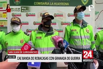 SJL: detienen a delincuentes que intentaron robar vivienda usando granada