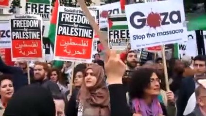 İngiltere'de Netanyahu'ya protesto: 'Katil Netanyahu'