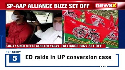 Sanjay Singh Meets Akhilesh Yadav Ahead Of Polls SP-AAP Alliance Buzz Set Off NewsX