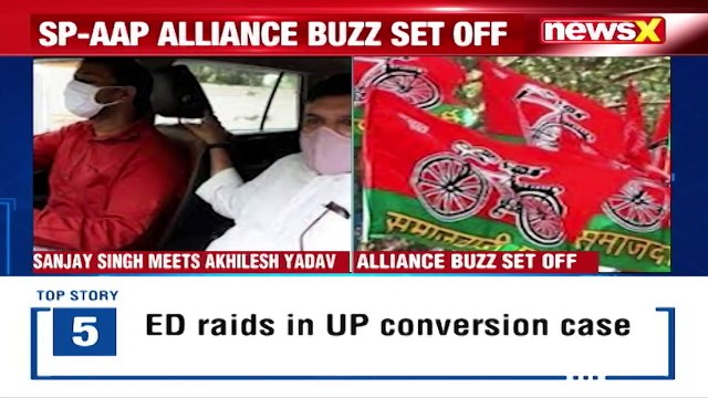 Sanjay Singh Meets Akhilesh Yadav Ahead Of Polls SP-AAP Alliance Buzz Set Off NewsX