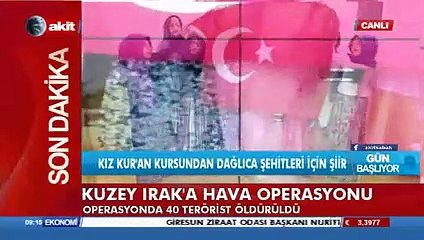 Kur'an Kursu talebeleri şehitleri unutmadı