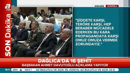 Davutoğlu: O dağlar teröristlerden temizlenecek