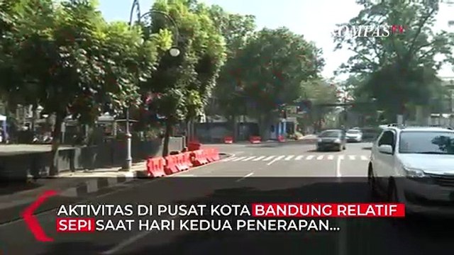 Suasana Kota Bandung Relatif Sepi di Hari Kedua Penerapan PPKM Darurat