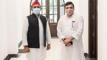 AAP Sanjay met SP Akhilesh, attacks on Yogi Govt