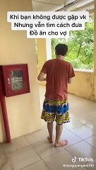 Không được gặp vợ vì cách ly, chồng lén mang đồ ngon đến
