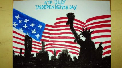 Happy Independence days of U.S.A/4th July drawing