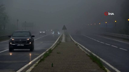 Bolu Dağı’nda sağanak ve sis etkili oluyor