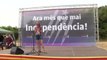 Medio centenar de personas participan en una concentración independentista en Arenys de Munt