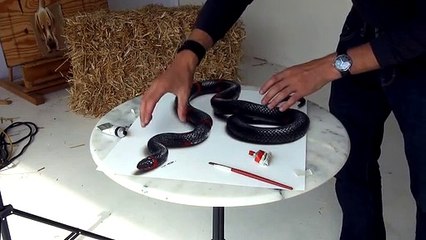 Aşırı gerçekçi 3 boyutlu yılan çizimi