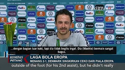 Menang 2-1, Denmark Singkirkan Ceko dari Piala Eropa 2020