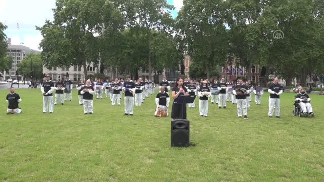 İngiltere'de hayvan hakları savunucularından hayvanlar için anma töreni