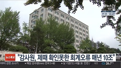 양경숙 "감사원, 제때 확인못한 회계오류 매년 10조"