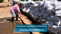 Se registran posibles socavones tras desbordamiento de río Chamacuero en Atizapán