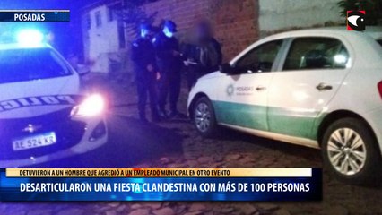 Desarticularon una fiesta clandestina con más de 100 personas