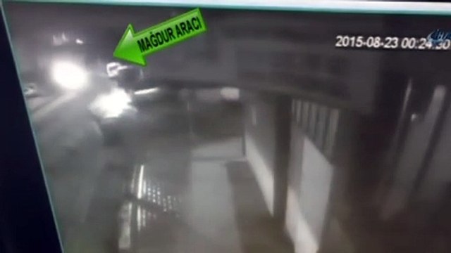 Oto gaspçıları güvenlik kamerasında