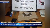 San Antonio0 Incautaron proyectiles de arma de fuego y marihuana
