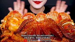 (Recipe)Asmr Spicy Seafood Boil Mukbang Eating Show (No Talking)ㅣ(레시피포함) 매운해물찜 먹방ㅣRed Asmr