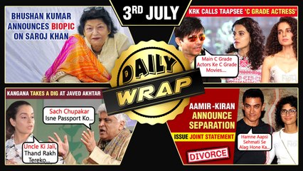 Aamir- Kiran Rao's Divorce, Kangana Slams Javed Akhtar, Taapsee Insulted By KRK | Top 10 News